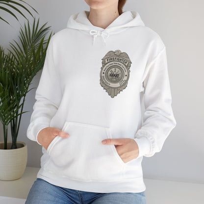 Graphic Hoodie - 'Not All Heroes Stand Tall' Badge & Vintage Group Art Pullover