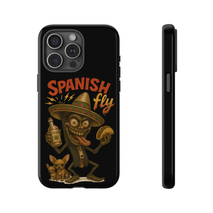 Spanish Fly Tough Phone Case — Retro Skull Sombrero Design
