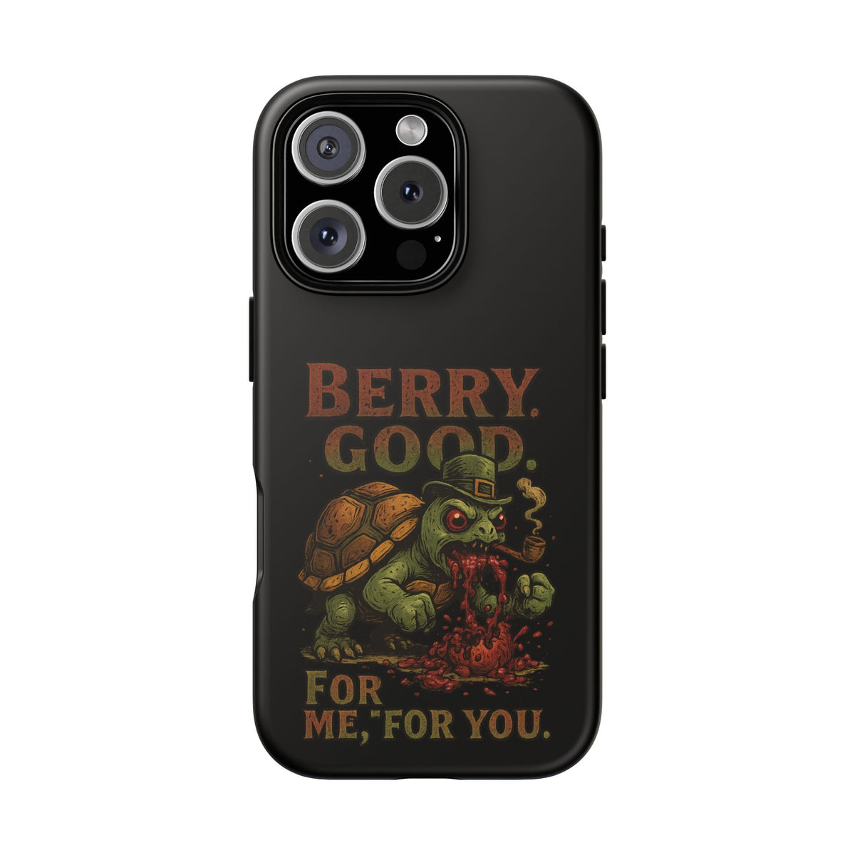Phone Case — 'Berry Good' Zombie Turtle Graphic Tough Protective Case
