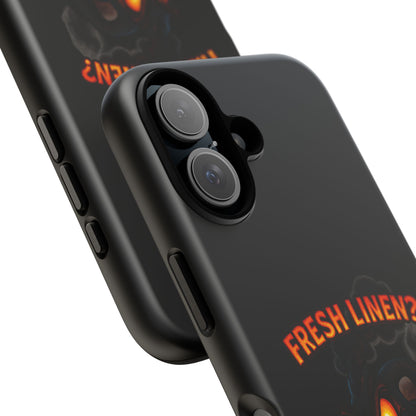 Phone Case — 'Fresh Linen? I Smell Fear.' Spooky Pumpkin Horror Protective Case