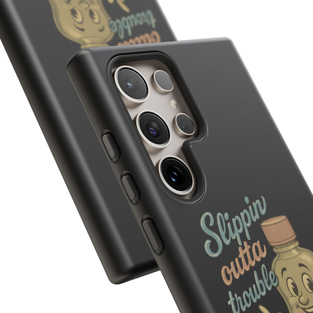Phone Case — 'Slippin Outta Trouble' Retro Baby Oil Mascot