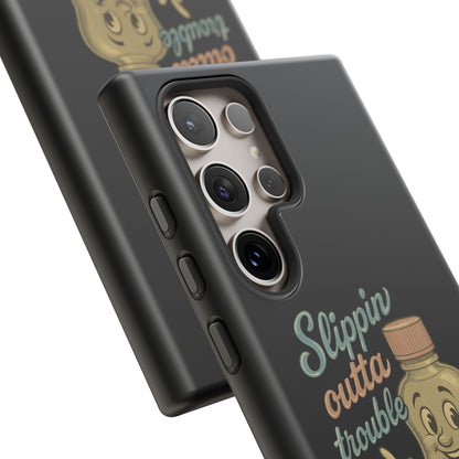 Phone Case — 'Slippin Outta Trouble' Retro Baby Oil Mascot