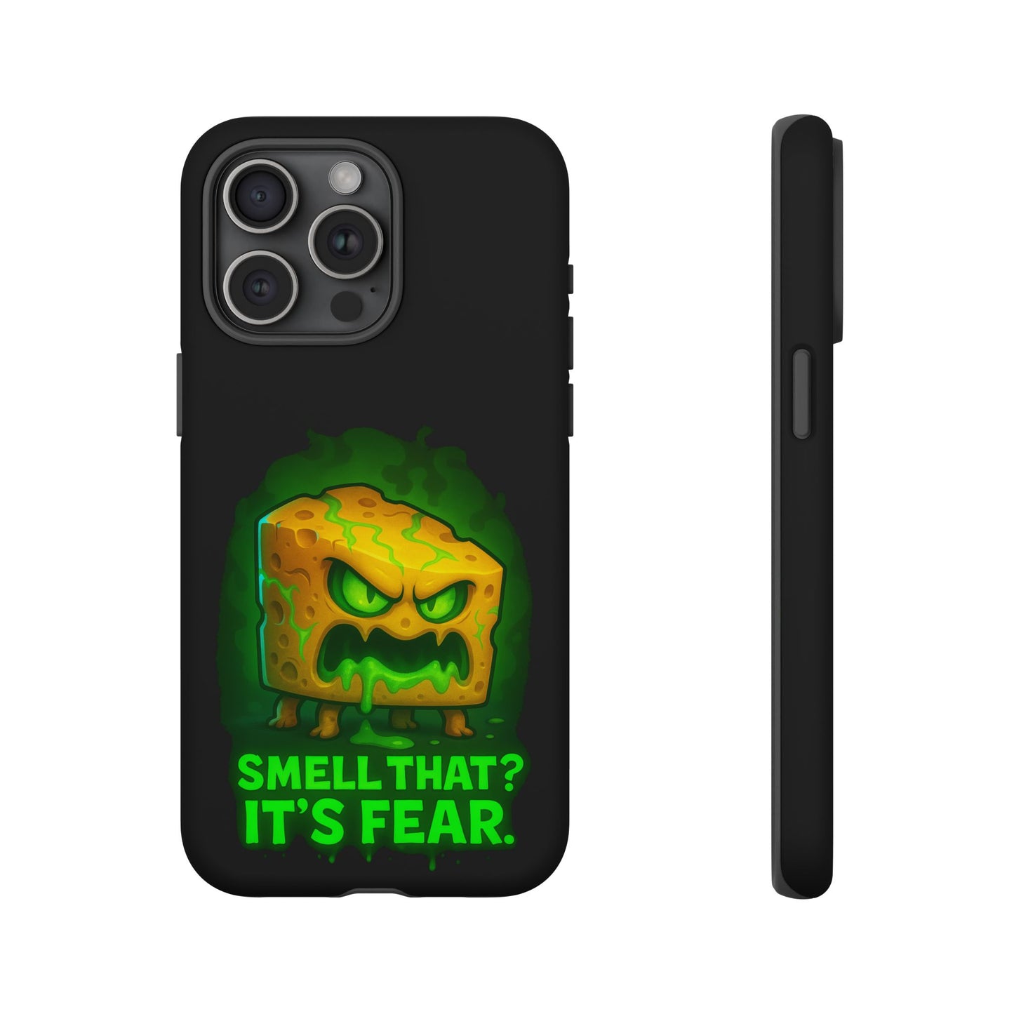 Phone Case — 'Smell That? It's Fear.' Spooky Cheese Monster Protective Case