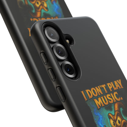 Phone Case — "I Don't Play Music. I Detonate It." Cartoon Bomb Graphic