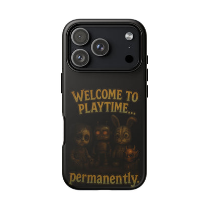 Phone Case — "Welcome to Playtime... Permanently." Horror Game Character Protective Case