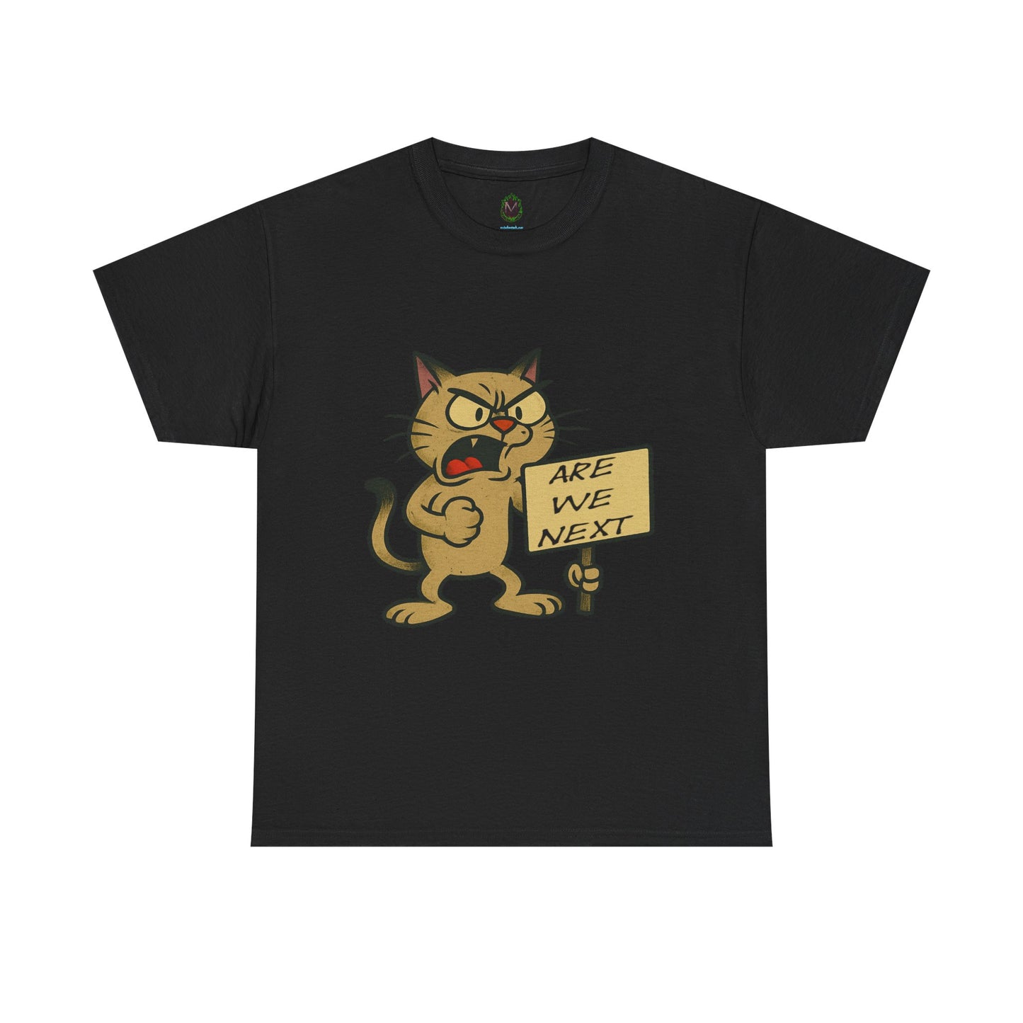 Protest Cat Unisex Heavy Cotton Tee, Funny Cat T-Shirt, Cat Lover Gift, Animal