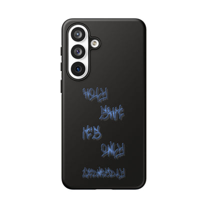 Phone Case — Blue Neon Graffiti "Tough Cases" Protective Cover