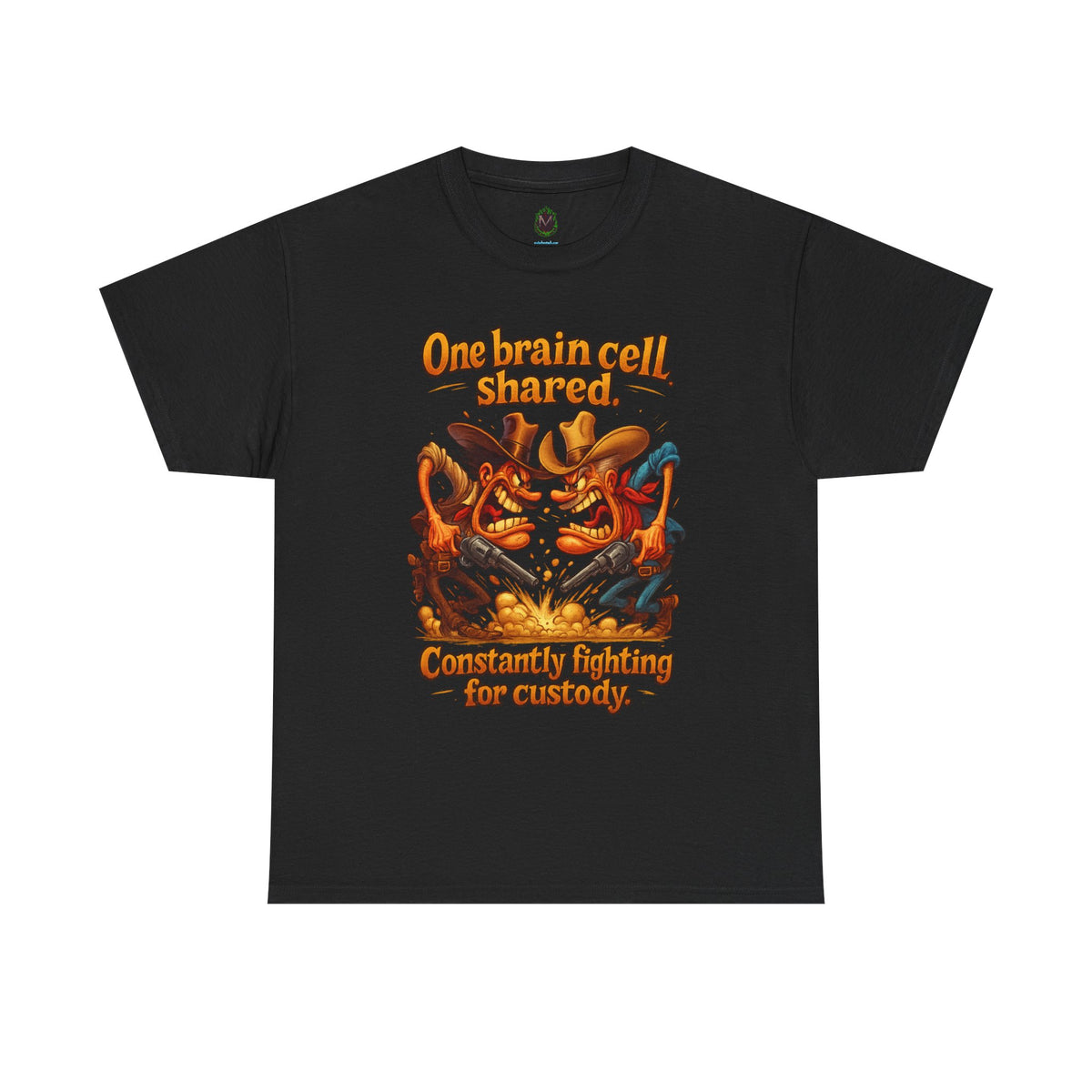 One Brain Cell Shared T-Shirt | Cartoon Dinosaurs Arguing