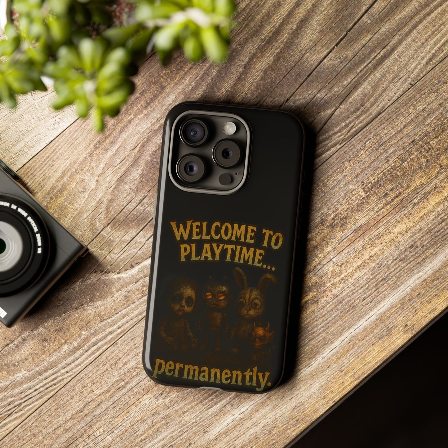 Phone Case — "Welcome to Playtime... Permanently." Horror Game Character Protective Case