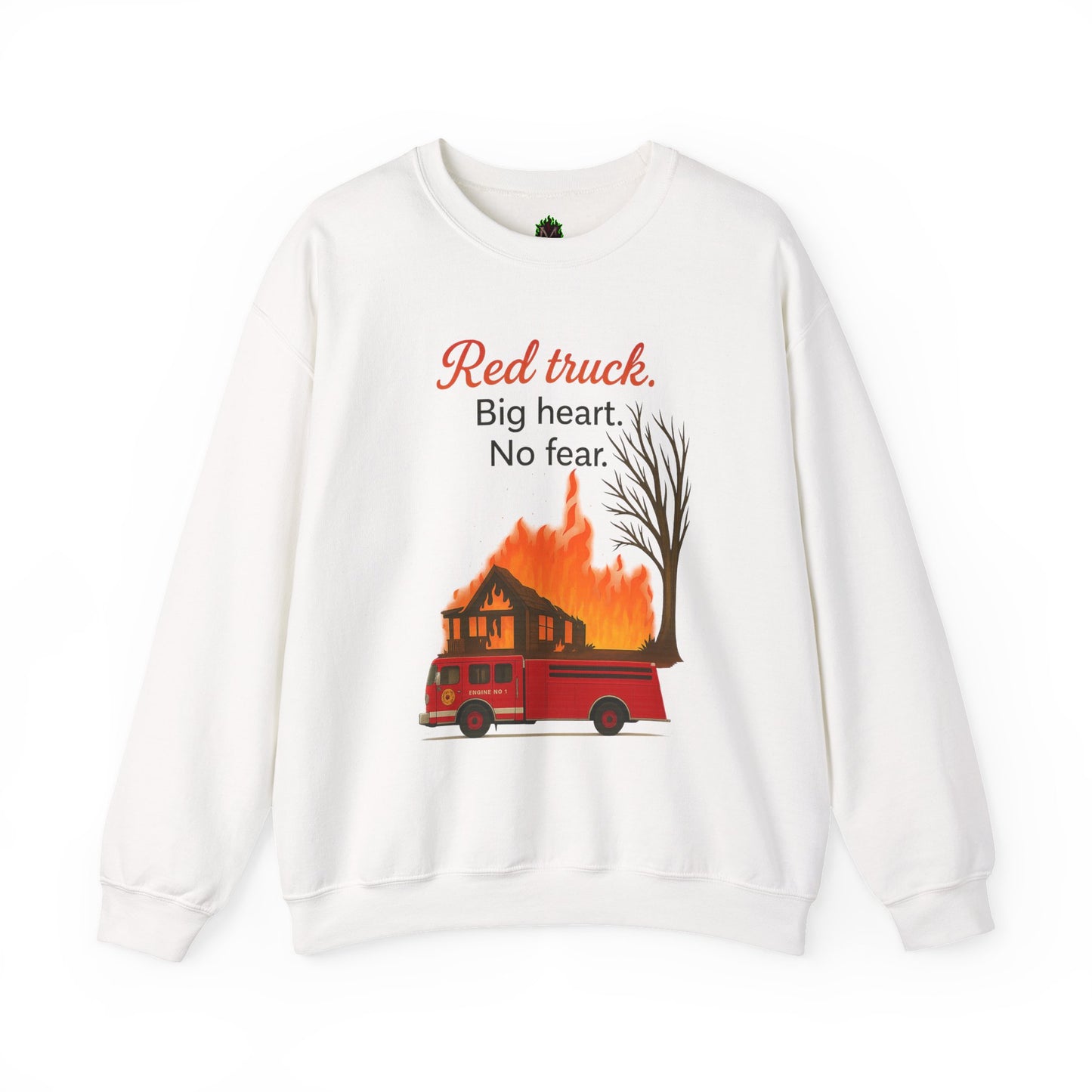 Red Truck Big Heart No Fear Crewneck Sweatshirt