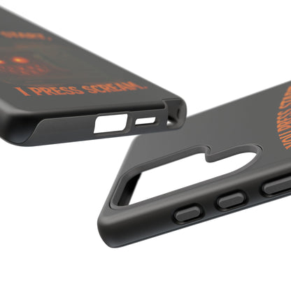 Phone Case — "You Press Start, I Press Scream" Spooky Retro Game Controller Design