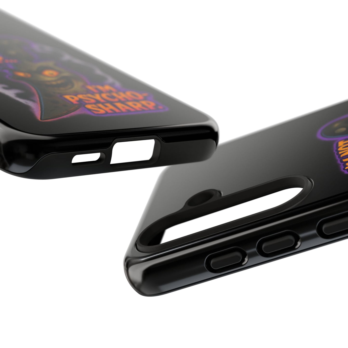 Knife Graphic Phone Case — "I'm Not Just Sharp... I'm Psycho-Sharp" Horror Phone Cover