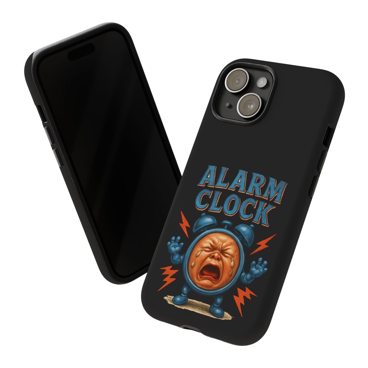 Phone Case — "Alarm Clock" Retro Screaming Clock Protective Cover