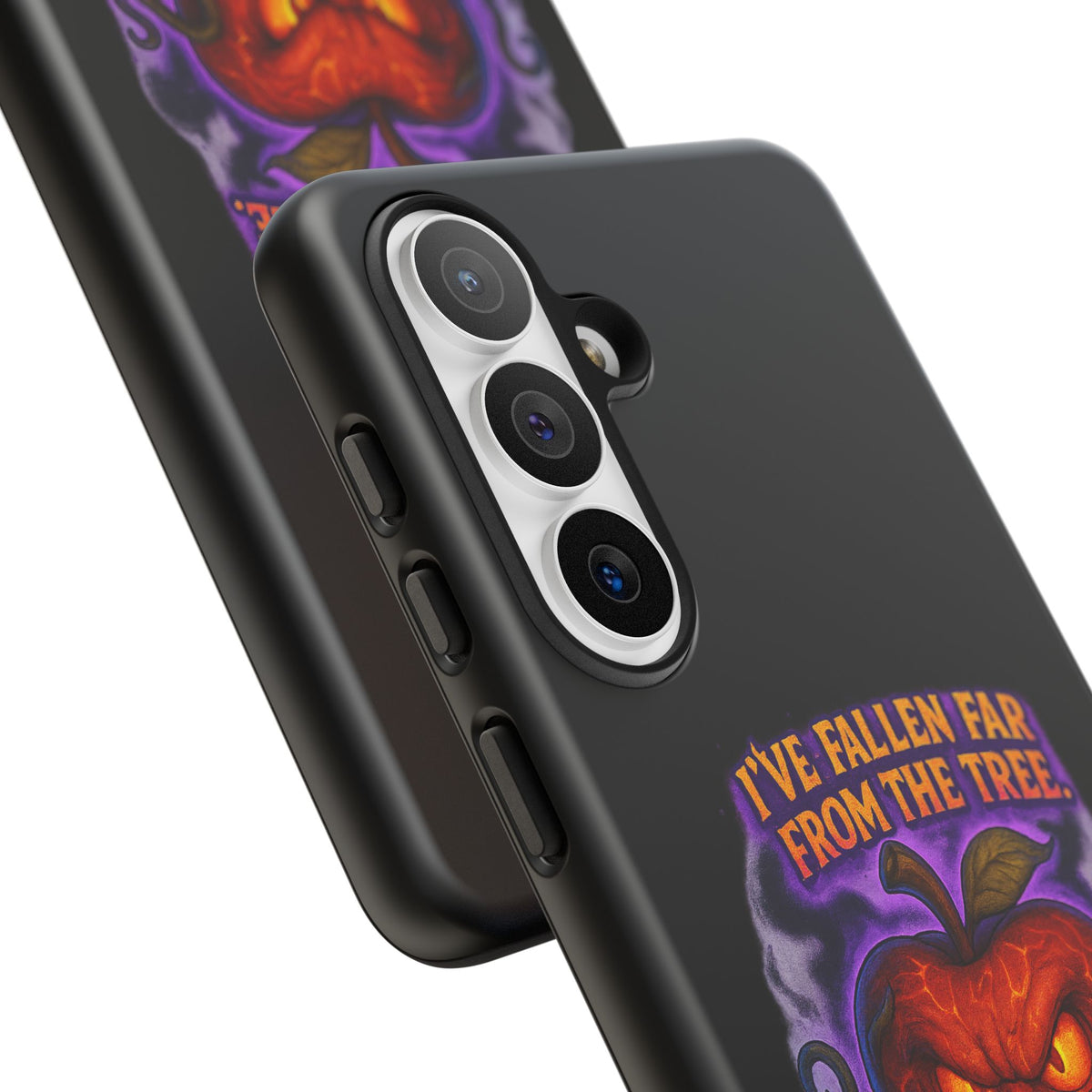 Phone Case — 'I've Fallen Far From the Tree, Straight Into Madness' Pumpkin Horror Design