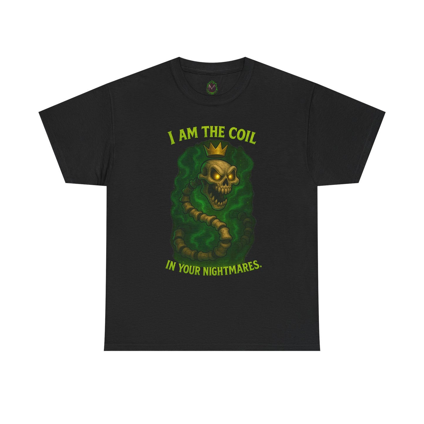 Skull Snake Crown Tee | I Am The Coil Nightmare Illustration