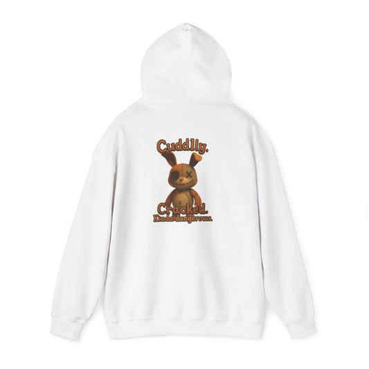 Bear Plush Graphic Hoodie — 'Cuddly, Cracked'
