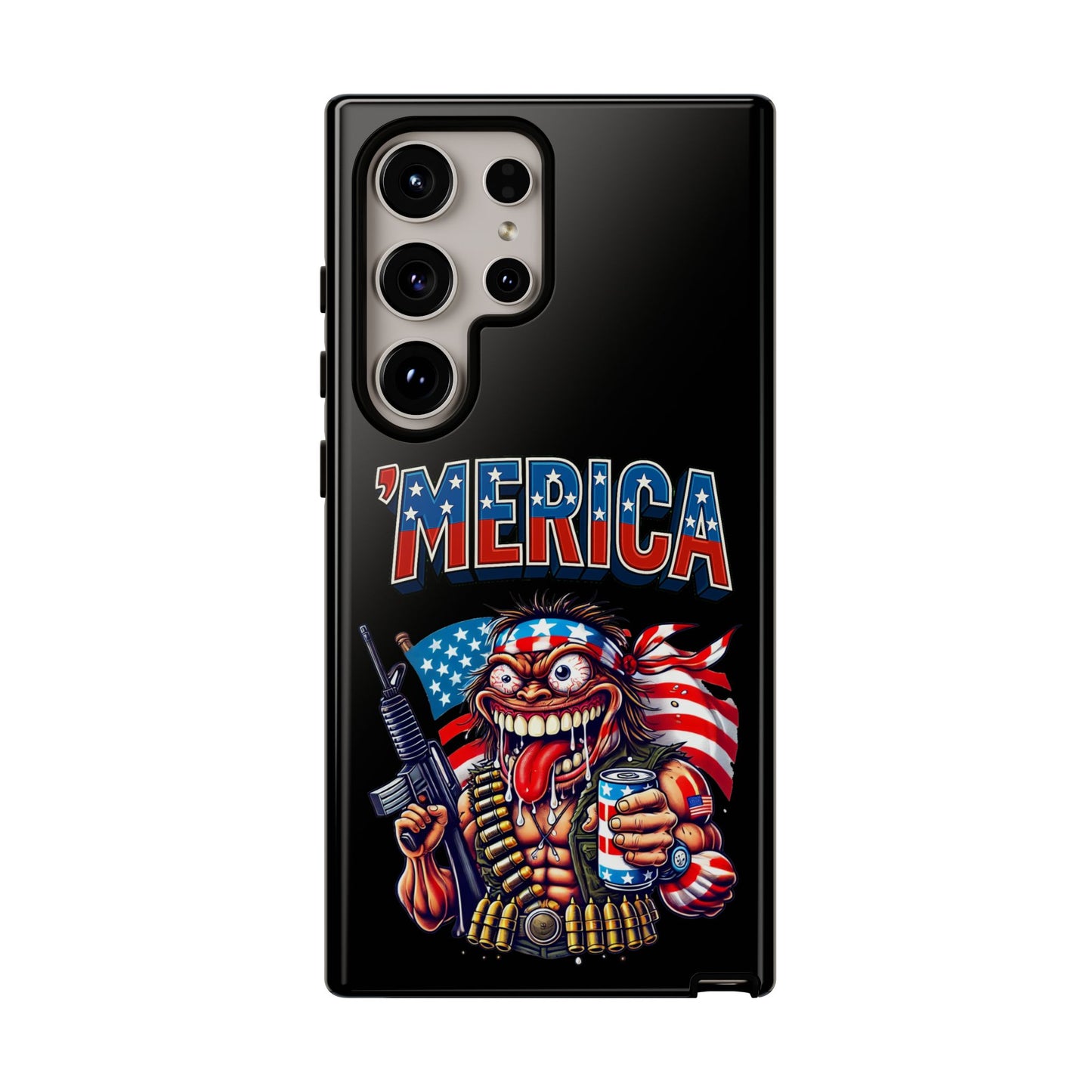 'MERICA Patriotic Phone Case — American Flag Madman Design