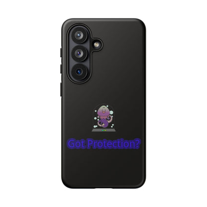 Phone Case — 'Got Protection?' Cute Purple Alien Anti-Shock Protective Cover