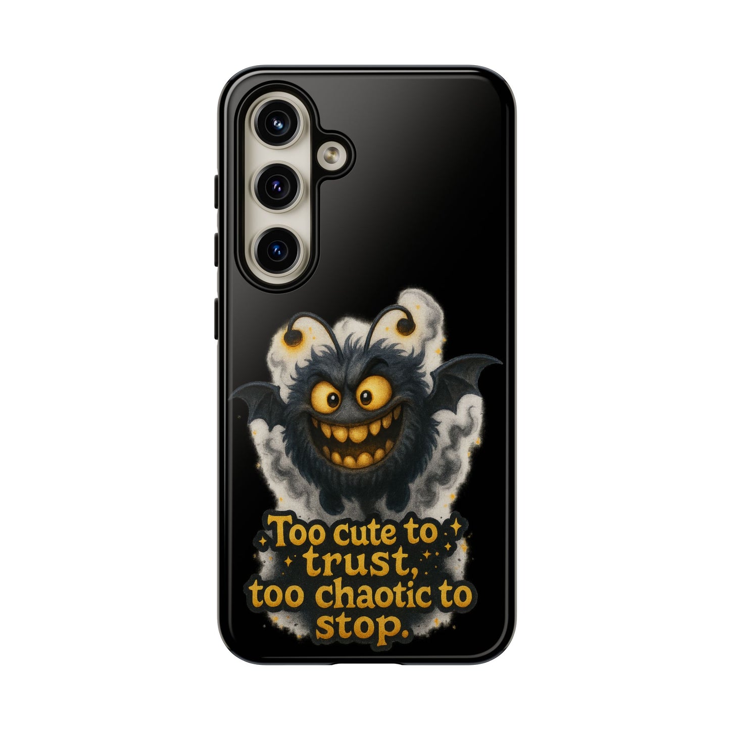 Phone Case — 'Too Cute to Trust, Too Chaotic to Stop' Mischievous Monster Protective Cover