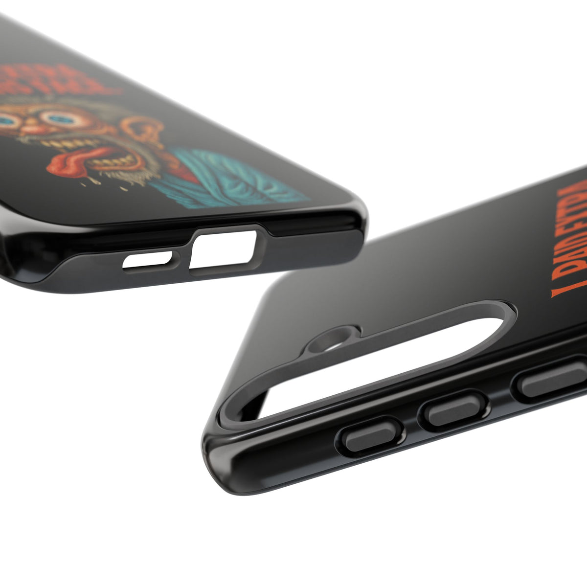 Funny ‘I Paid Extra For This Face’ Phone Case — Retro Horror Cartoon Design
