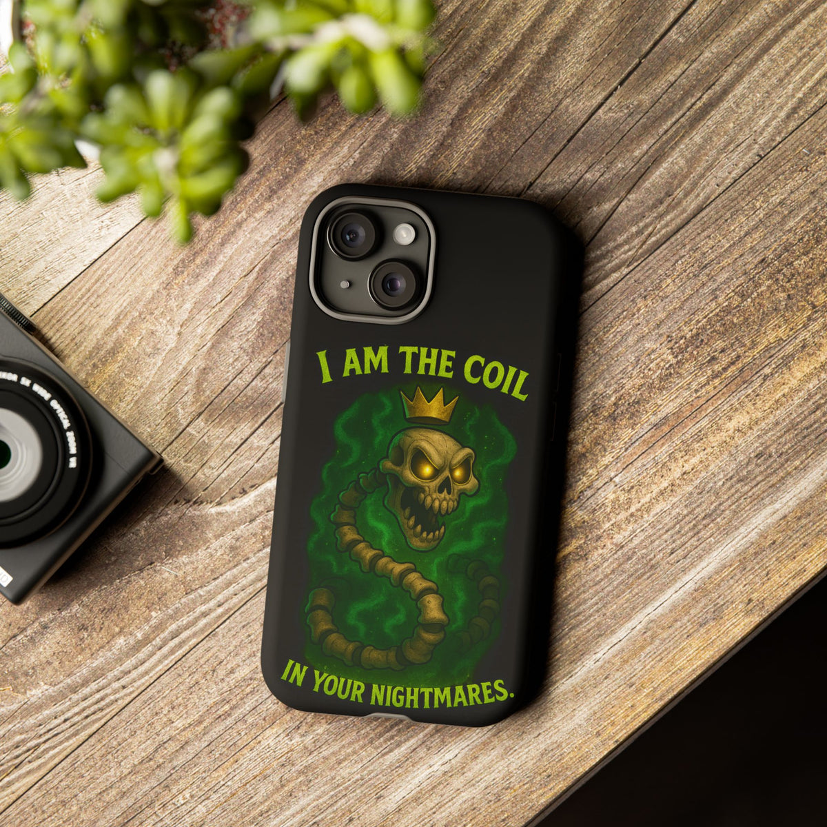 Tough Cases — “I Am The Coil In Your Nightmares” Skull Snake Shockproof Phone Case