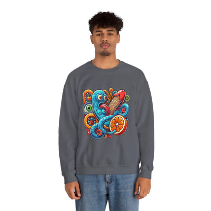 Psychedelic Tentacle Citrus Crewneck Sweatshirt