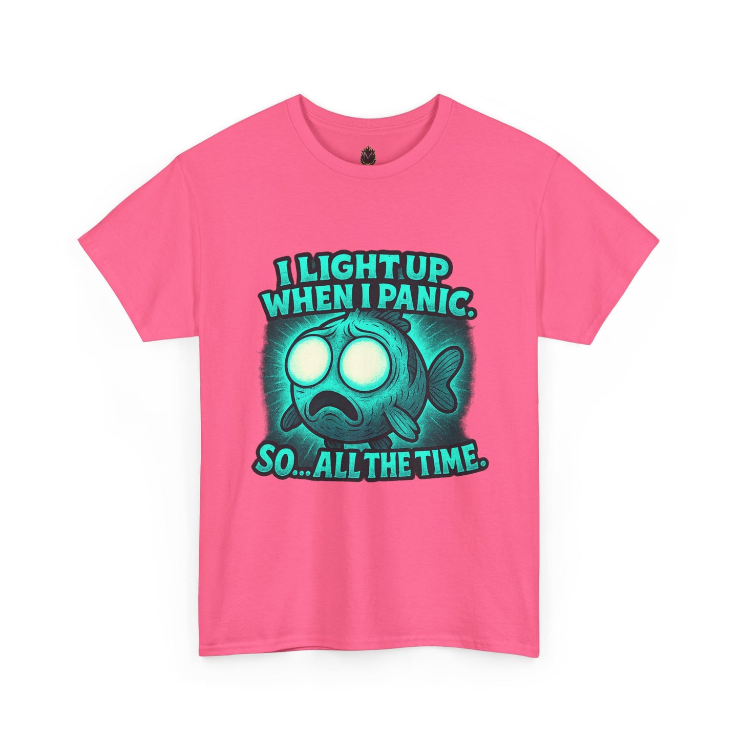Glowing Panic Fish Tee | I Light Up When I Panic Graphic T-Shirt