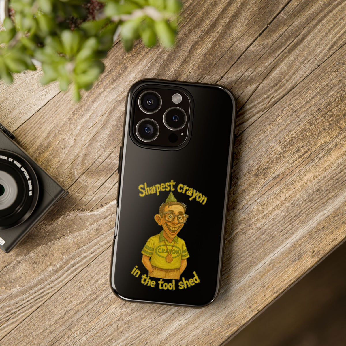 Phone Case — "Sharpest Crayon in the Tool Shed" Retro Teacher/Geek Protective Cover