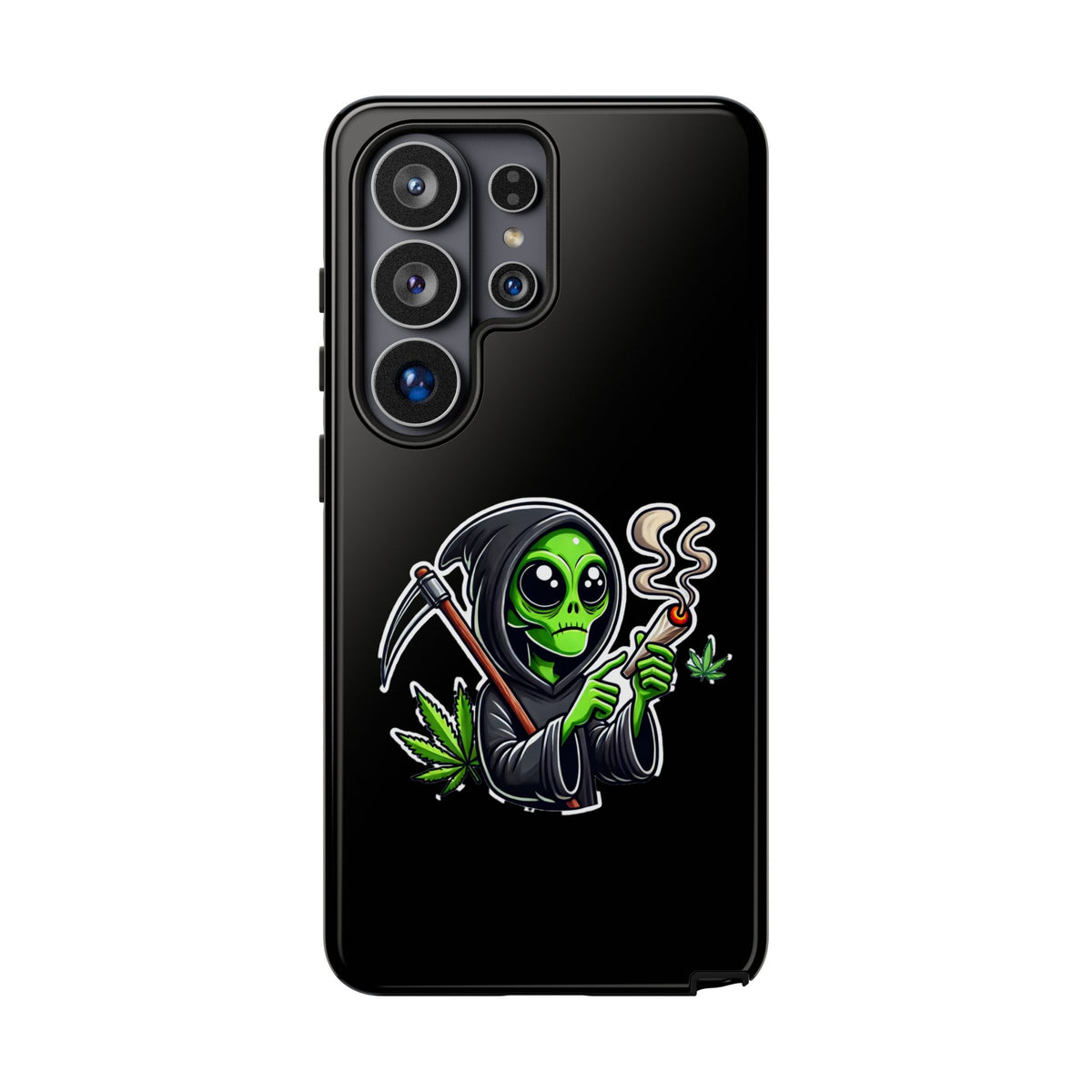 Reaper Alien Phone Case – Cute Grim Reaper Smoking Weed iPhone Case