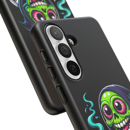 Grinning Stoner Grim Reaper Phone Case – Cannabis Skull iPhone Cover