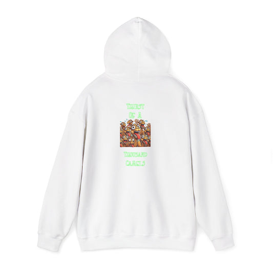 Hoodie — Retro Camel Crew Graphic Hoodie with "Teddy Crew" Neon Text