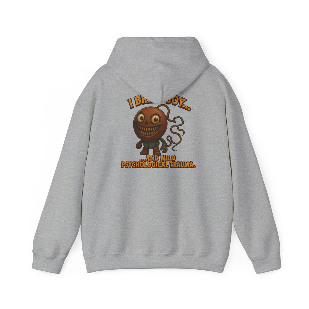 Hoodie — "I Bring Joy" Creepy Candy Character Graphic Pullover