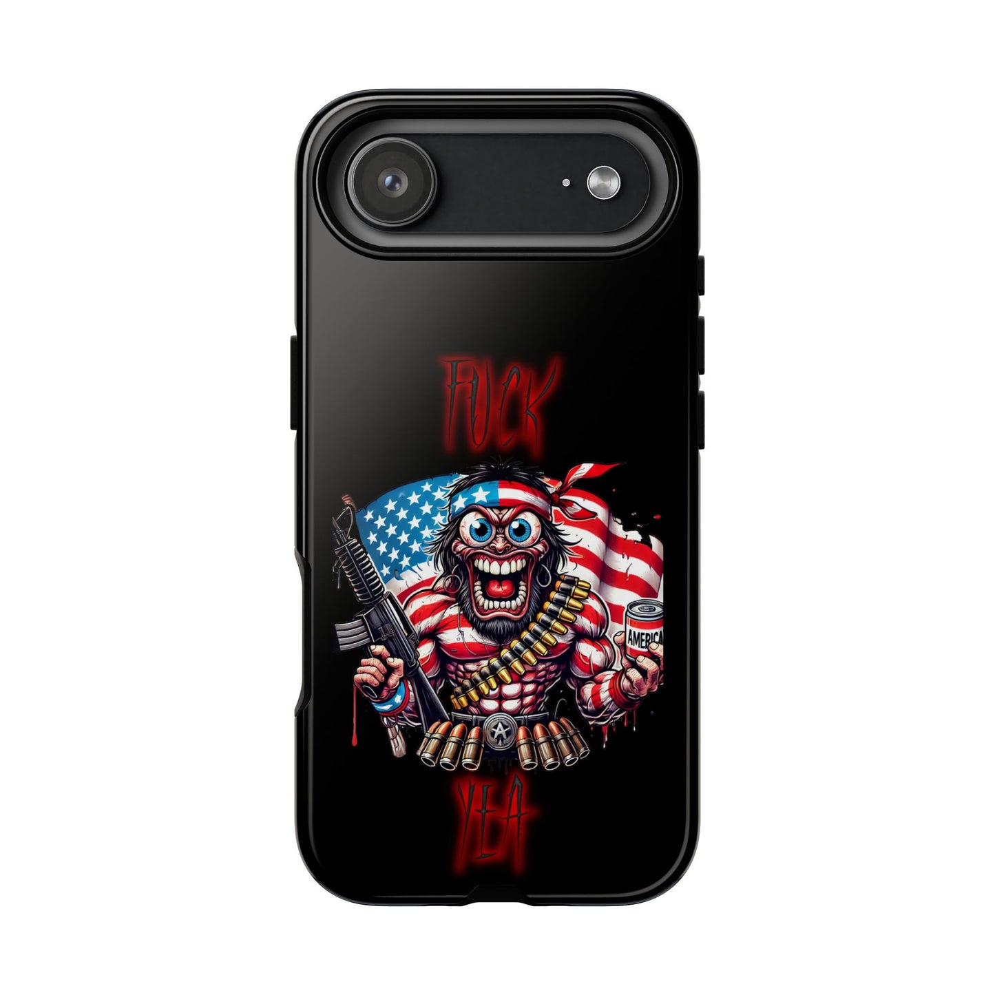 Phone Case — American Flag Skull Soldier Design (Tough Cases)