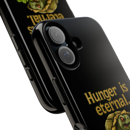 Phone Case — 'Hunger Is Eternal, Your Fingers Are Optional' Turtle Snack Graphic