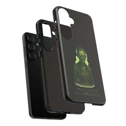Spooky Green Ghost Phone Case — "I Baked Cookies, They Scream Now" Horror iPhone Cover