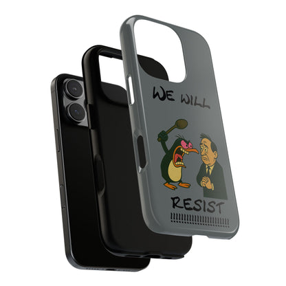 Phone Case - "We Will Resist" Cartoon Protest Design