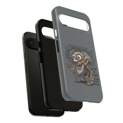 Phone Case — Funny Grumpy Troll Design: “Get Off My Lawn” Protective Cover