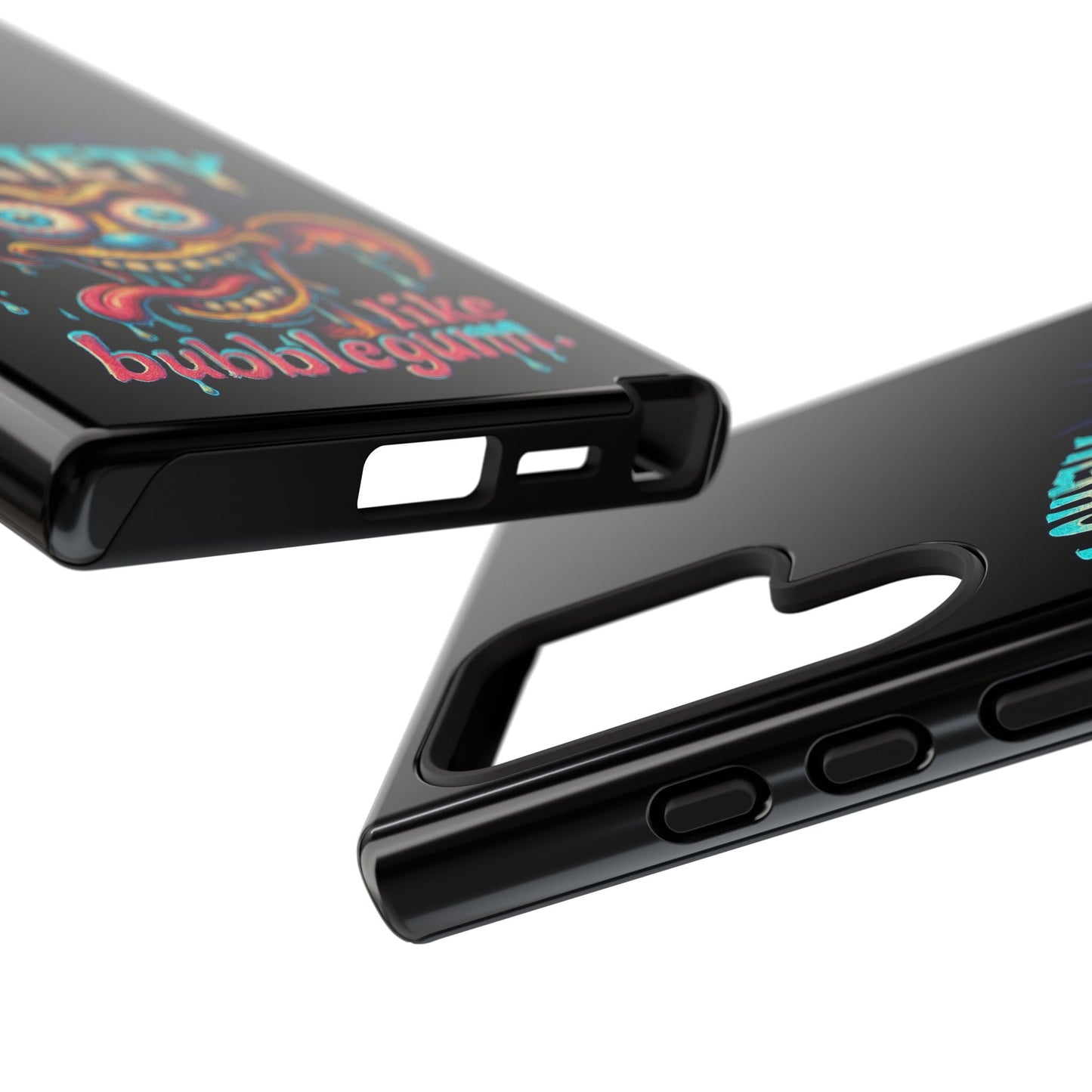 Phone Case — "I Chew Anxiety Like Bubblegum" Retro Monster Design