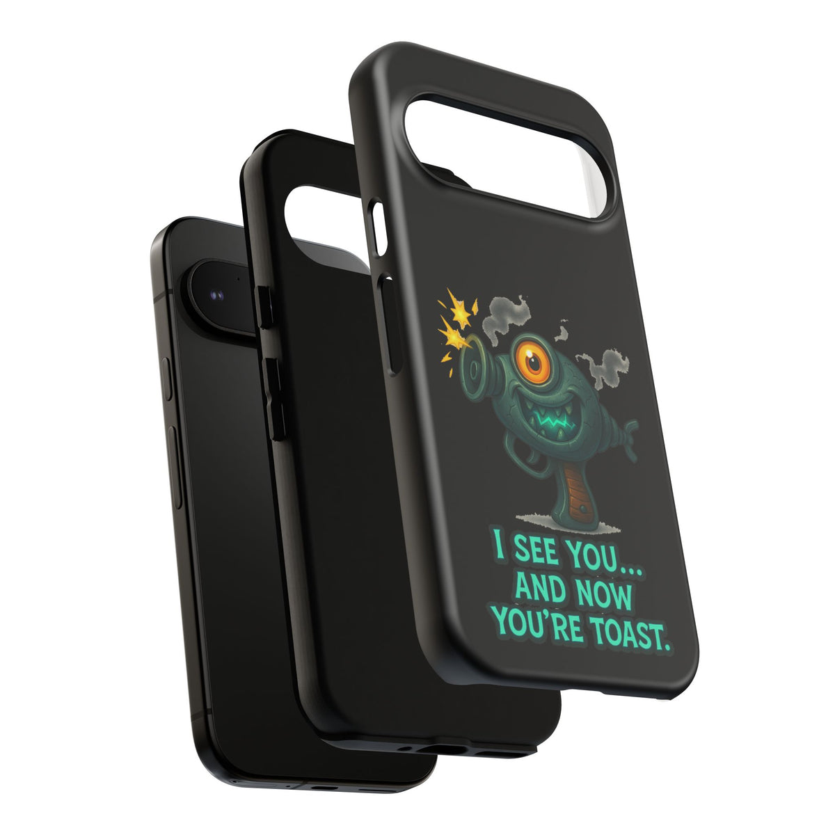 Phone Case — Cute Zombie Blaster Design with "I See You... And Now You're Toast"