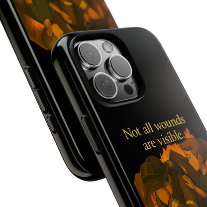 Phone Case — “Not All Wounds Are Visible” Firefighter PTSD Support Design