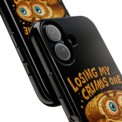 Phone Case — "Losing My Crumbs One Thought at a Time" Funny Retro Bread Illustration