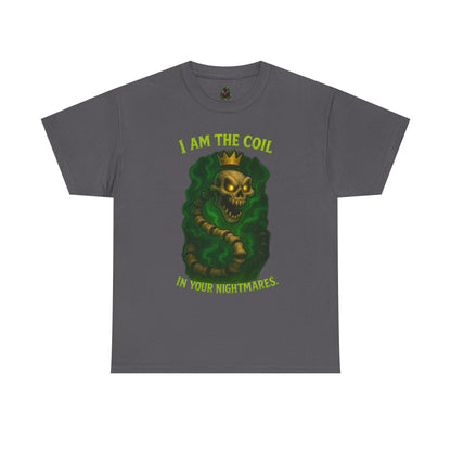 Skull Snake Crown Tee | I Am The Coil Nightmare Illustration