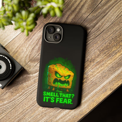 Phone Case — 'Smell That? It's Fear.' Spooky Cheese Monster Protective Case
