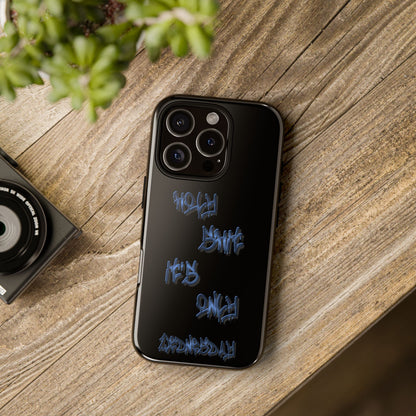 Phone Case — Blue Neon Graffiti "Tough Cases" Protective Cover