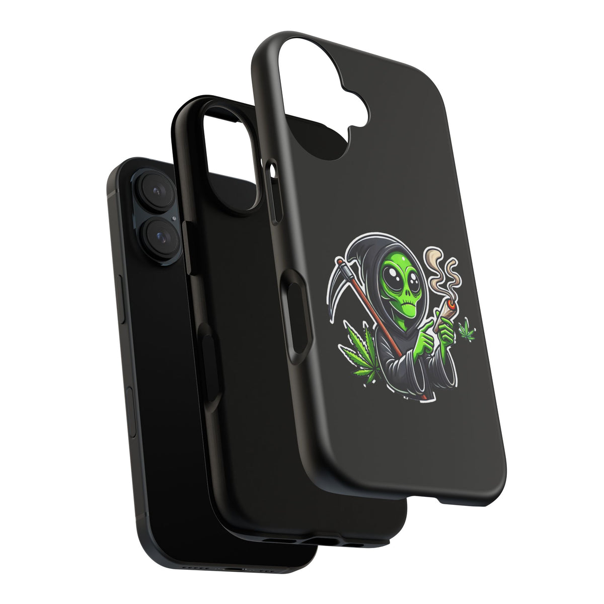 Reaper Alien Phone Case – Cute Grim Reaper Smoking Weed iPhone Case