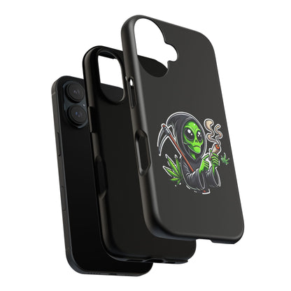 Reaper Alien Phone Case – Cute Grim Reaper Smoking Weed iPhone Case