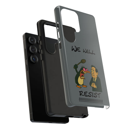 Phone Case - "We Will Resist" Cartoon Protest Design