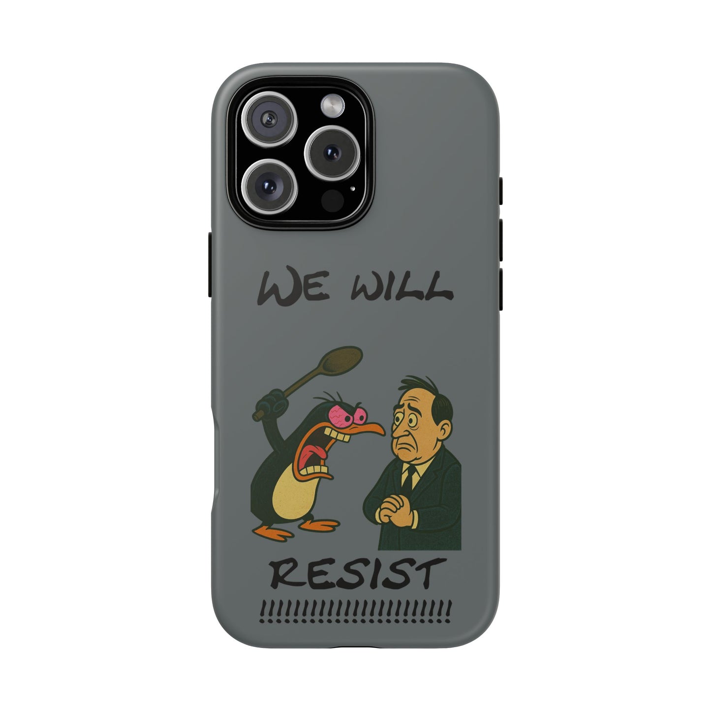 Phone Case - "We Will Resist" Cartoon Protest Design
