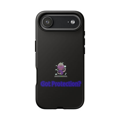Phone Case — 'Got Protection?' Cute Purple Alien Anti-Shock Protective Cover