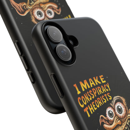 Phone Case — "I Make Conspiracy Theorists Look Lazy" Funny Retro Monster Design